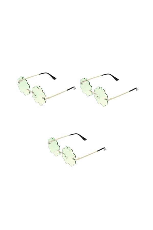 CALLARON 3 Paires De Lunettes De Soleil Nuage Lunettes Sans Monture Boucles DOreilles Rave Lunettes Pour Le Bal Costume Lune