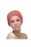 CAREBELL Headwear Turban oncologique Andrea Bambou en différentes nuances pour la perte de cheveux, Corail 37, Taille Unique