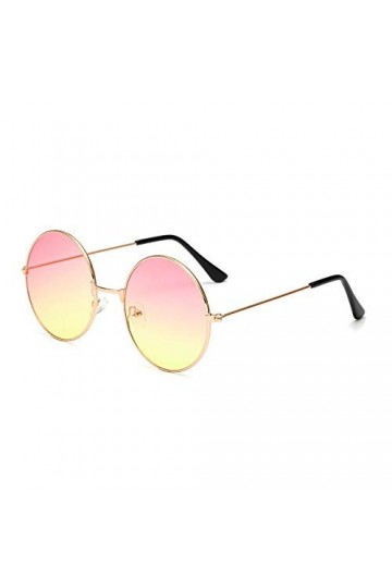 ZYIZEE Lunettes de Soleil Vintage Lunettes de Soleil Rondes Femmes Couleur Unie lentille Lunettes de Soleil Cadre en métal Ce