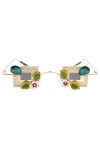 SOIMISS Lunettes De Soleil De Fête Lunettes De Mode Pour Femmes Lunettes De Soleil Métal Strass Lunettes De Soleil Drôles En 