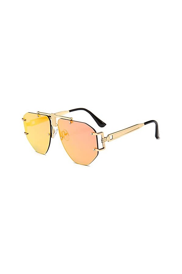LUOXUEFEI De Soleil Lunettes Lunettes De Soleil Sans Cadre Surdimensionnées Femmes Lunettes De Soleil Marron Pour Hommes