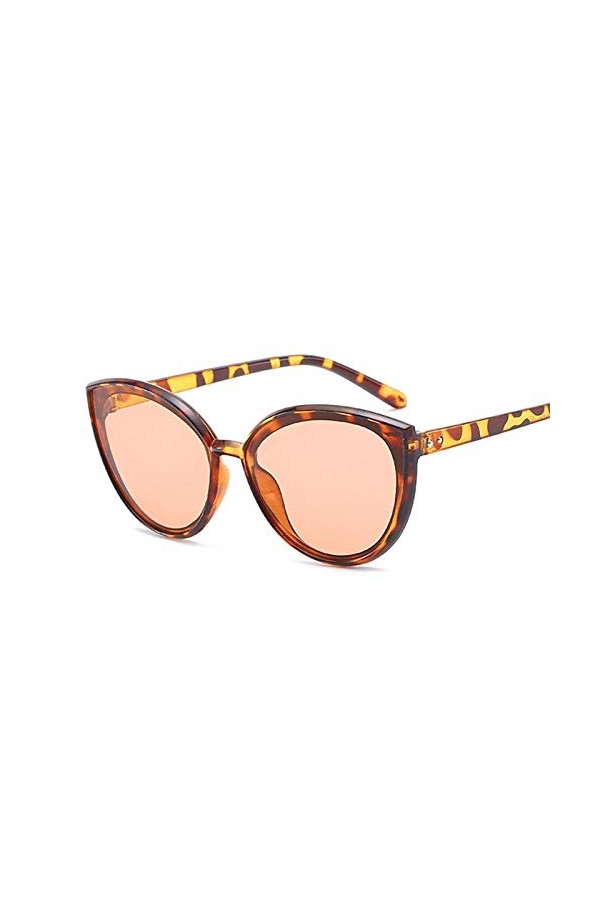 HAOMAO Marque Designer Vintage Miroir Gradient Cat Eye Lunettes De Soleil pour Femmes Léopard