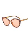 HAOMAO Marque Designer Vintage Miroir Gradient Cat Eye Lunettes De Soleil pour Femmes Léopard