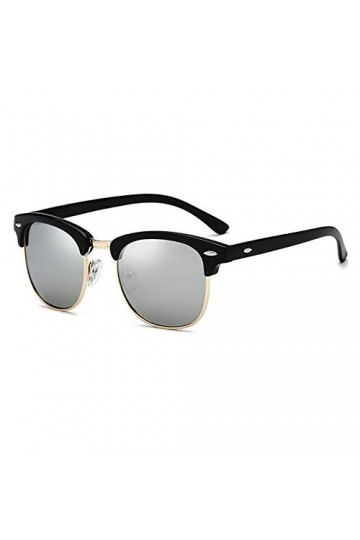 QFSLR Lunettes De Soleil Rétro Polarisées pour Hommes Et Femmes avec Protection UV À 100%, Adaptées Au Shopping À La Plage Et