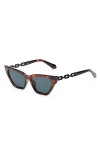 WANGOLK Mode lunettes de soleil yeux de chat femmes luxe Vintage lunettes de soleil yeux de chat pour femme rétro petit cadre