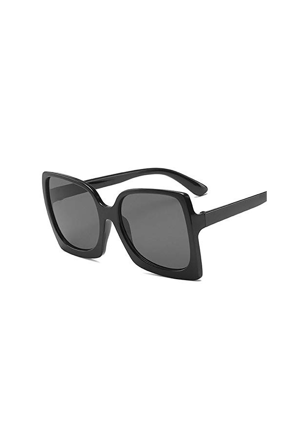 HAOMAO Lunettes de Soleil carrées dégradées surdimensionnées Vintage pour Femmes de Luxe Femme Marque de Mode Designer Nuance