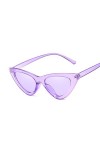 HAOMAO Lunettes de Soleil œil-de-Chat Miroir à&nbsp;Cadre en Plastique Vintage&nbsp;pour Femme Bleu