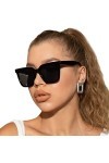 PAXAS Lunettes de soleil carrées tendance pour femmes et hommes - Classique - Œil de chat - Lunettes de soleil vintage - C3 -