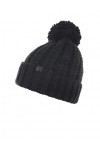 BICKLEY + MITCHELL Bonnet en Tricot à Pompons pour Femme 2001-21-9-20, Noir, Taille Unique