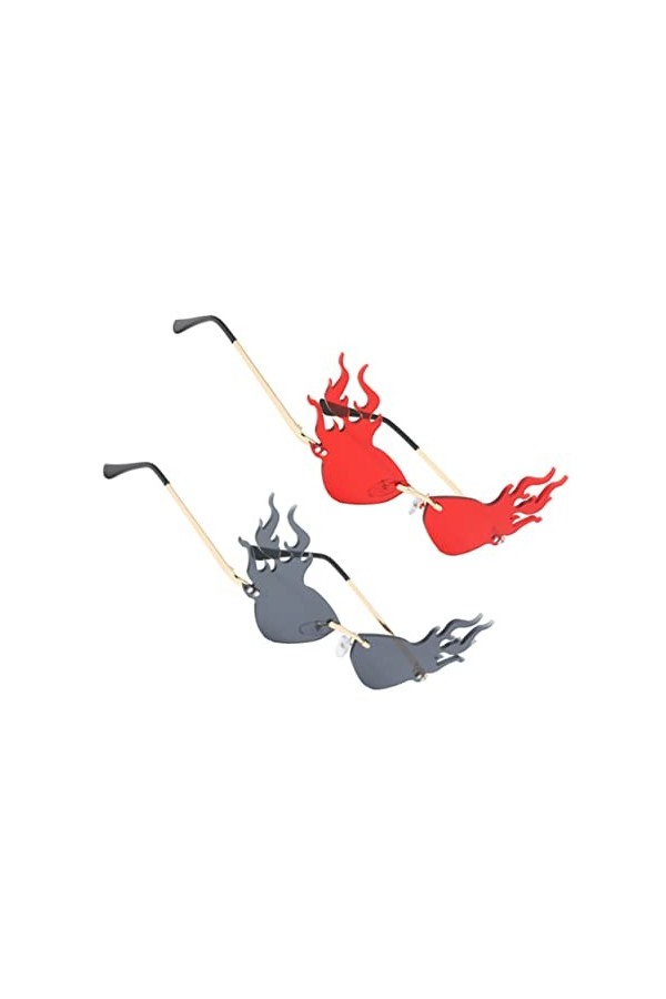 GALPADA 2 Pièces Des Lunettes Feu Lunettes De Soleil De Quai Pour Femmes Lunettes De Mode Pour Femmes Lunettes De Soleil De M