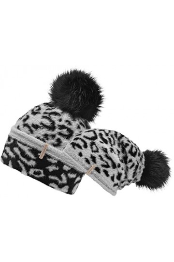 Chillouts Fanny Hat Bonnet, Noir/léopard, Taille Unique Femme