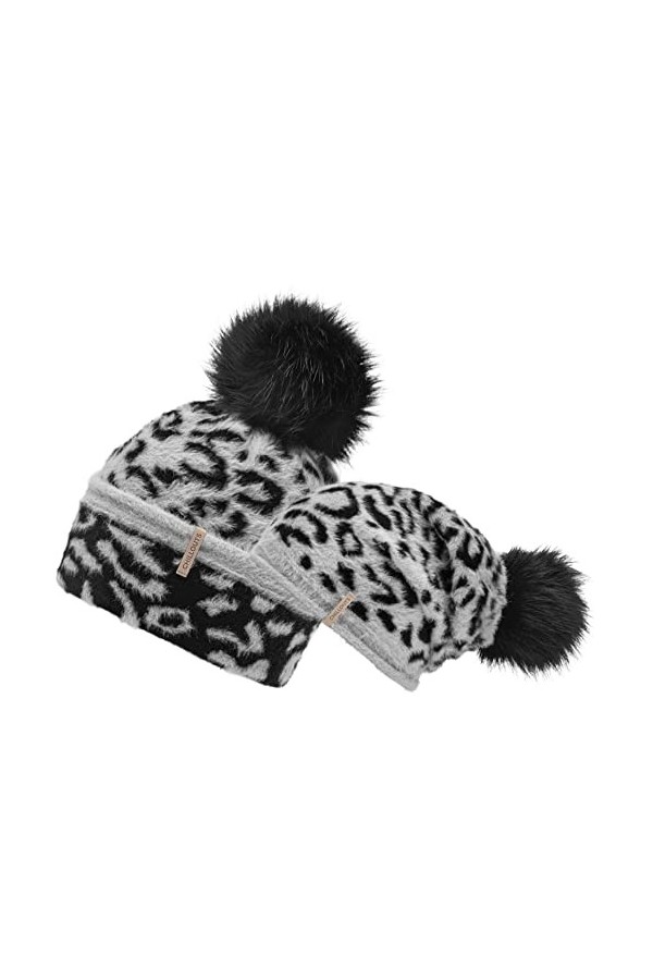Chillouts Fanny Hat Bonnet, Noir/léopard, Taille Unique Femme