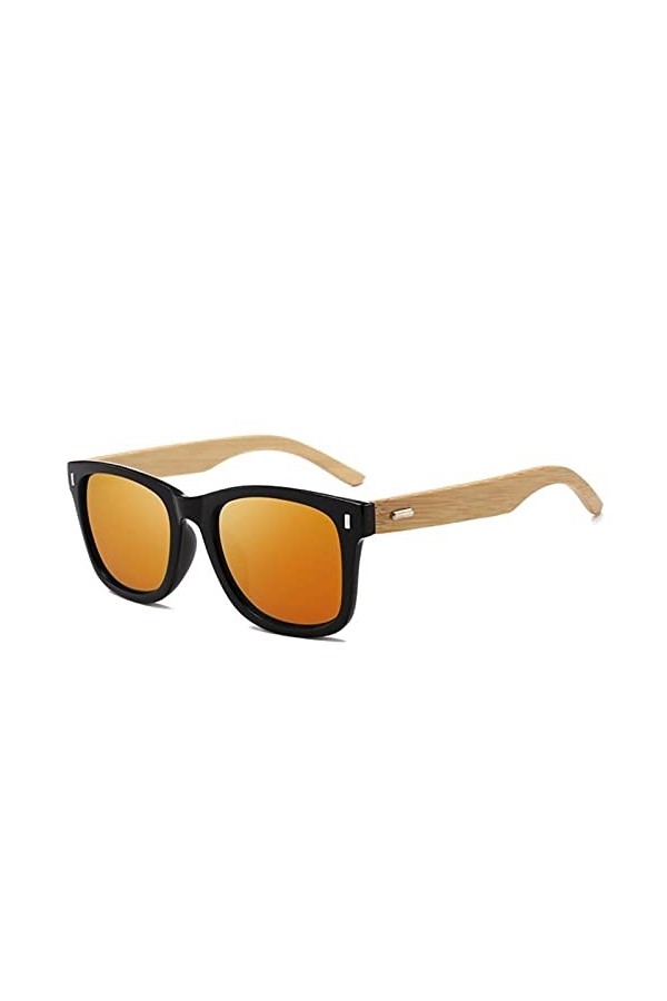 Classique Bambou Vintage Lunettes de Soleil Hommes Femmes Ongles décoration Conduite Miroir Lunettes de Soleil rétro Bois&nbsp;&nbsp;&nbsp;U