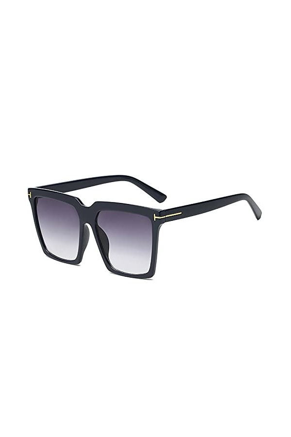 QFSLR Lunettes De Soleil Classiques À Monture Carrée pour Hommes Et Femmes, avec Protection UV À 100%, Adaptées Aux Parties S