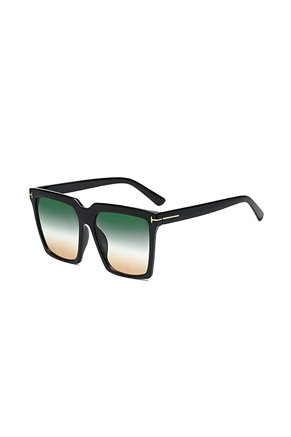 QFSLR Lunettes De Soleil Classiques À Monture Carrée pour Hommes Et Femmes, avec Protection UV À 100%, Adaptées Aux Parties S