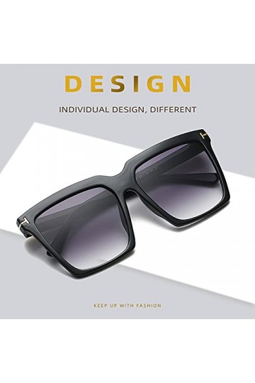 QFSLR Lunettes De Soleil Classiques À Monture Carrée pour Hommes Et Femmes, avec Protection UV À 100%, Adaptées Aux Parties S