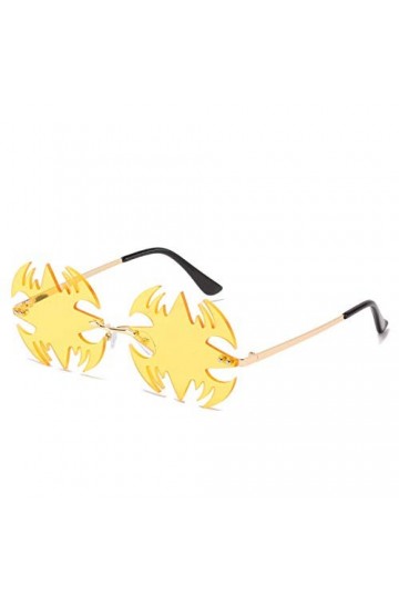 Lunettes de soleil personnalisées en forme de chauve-souris pour homme et femme - - E, Taille unique