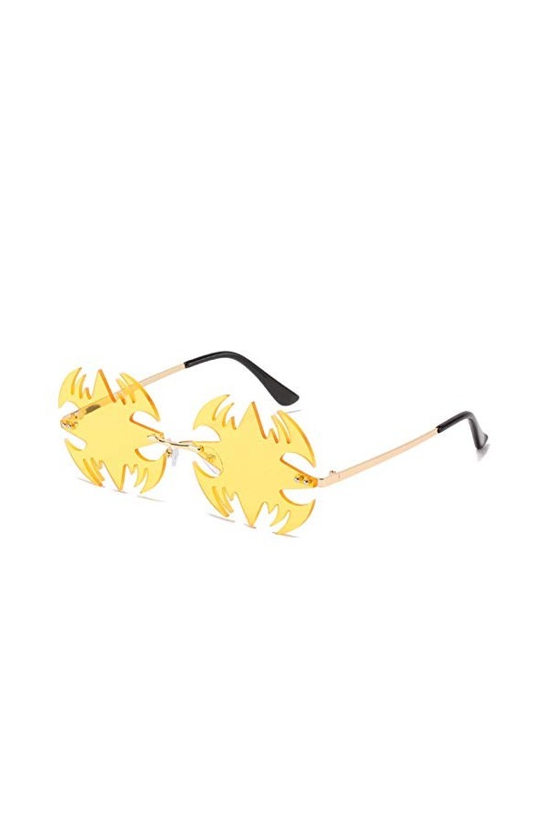 Lunettes de soleil personnalisées en forme de chauve-souris pour homme et femme - - E, Taille unique