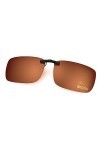 Goiteia Lunettes de soleil polarisées à clipser pour homme et femme, coupe compacte, Marron caramel Cozy , 57*36mm