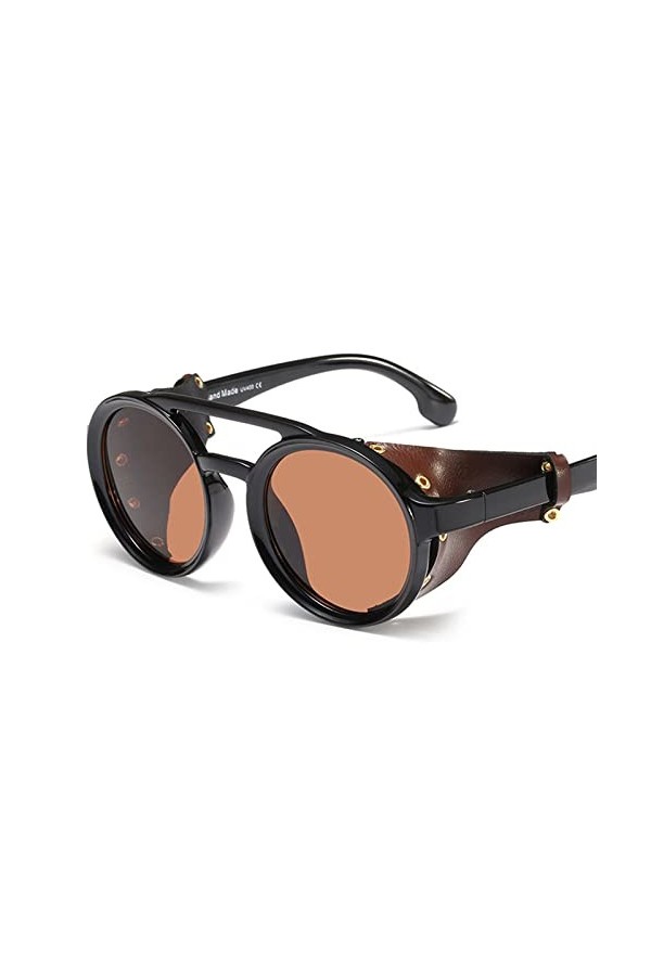 Lunettes De Soleil Polarisantes pour Femmes Et Hommes, Lunettes De Soleil Vintage Style Steampunk, Lunettes à écrans Latéraux