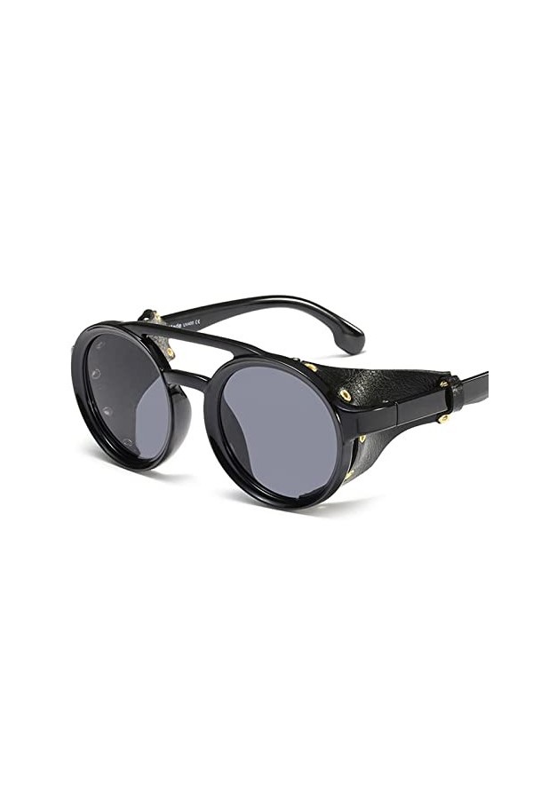 Lunettes De Soleil Polarisantes pour Femmes Et Hommes, Lunettes De Soleil Vintage Style Steampunk, Lunettes à écrans Latéraux