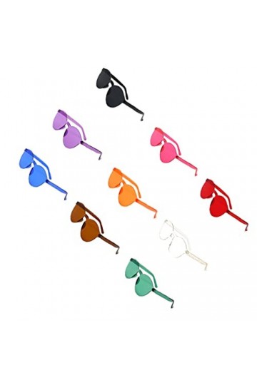 TENDYCOCO 9 Pièces Lunettes De Soleil Tendance Pour Femmes Lunettes De Soleil En Forme De Coeur Lunettes De Mode Pour Femmes 