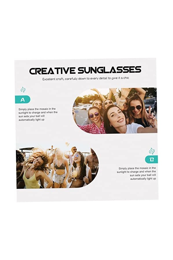 ABOOFAN 2 Paires De Lunettes Citrouille Monture Ovale Verre Vintage Lunettes De Soleil Pour Femmes Lunettes Sans Monture Tend