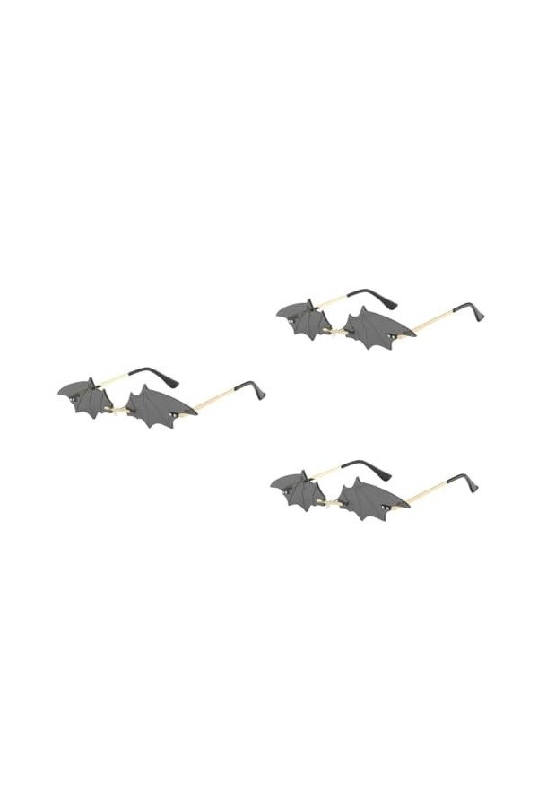 SOIMISS 3 Pcs Halloween Lunettes Ailes Costume Femmes Lunettes Funky Lunettes De Soleil Mode Lunettes Chauve-Souris Forme Lun