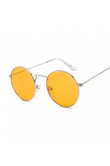 HAOMAO Lunettes de Soleil Rondes pour Femmes Marque Designer Mode féminine Lunettes dété Goldpink