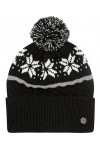 Tamaris Zapopan Bonnet à Pompon, Jet Black-Antique White, Taille Unique Femme