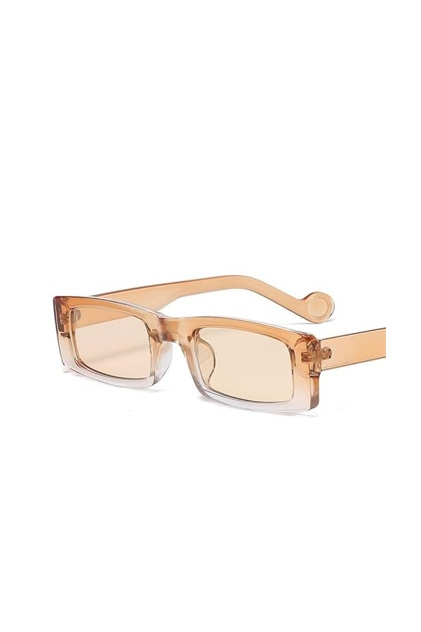 Vintage Petit Cadre Femmes Lunettes De Soleil Mode Hommes lunettes Outdoor Uv400, Thé, Taille unique