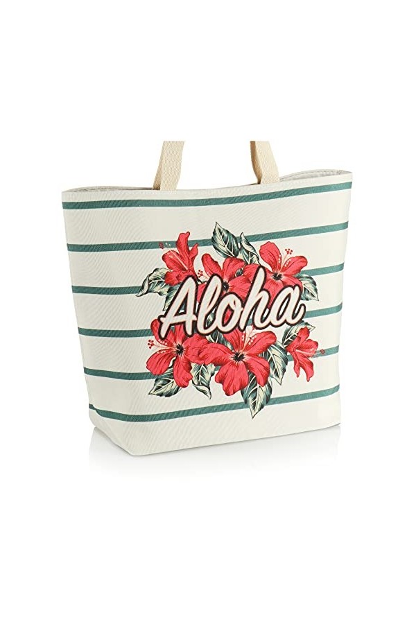 com-four® Sac de Plage - Shopper pour Femmes pour Le Shopping - Sac de Piscine Moderne pour Les Articles de Plage - Sac à ban