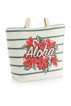 com-four® Sac de Plage - Shopper pour Femmes pour Le Shopping - Sac de Piscine Moderne pour Les Articles de Plage - Sac à ban