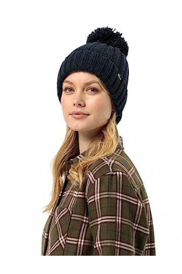 Jack Wolfskin Highloft Knit Beanie W Bonnet Femme, Bleu Nuit, s