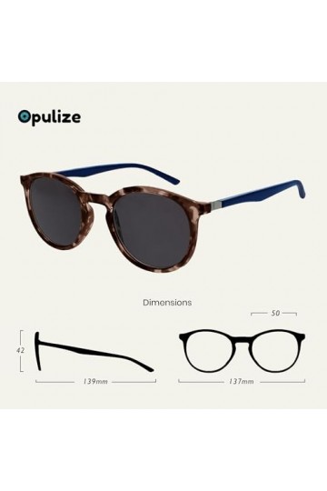 Opulize Met Pack 2 Grand Hommes Femmes Gris Transparent Noir Armes Lecteurs Soleil UV400 SS60-7C +0,00