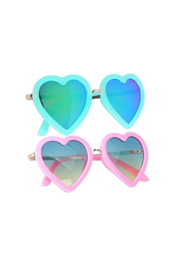 GALPADA 2 Pièces Lunettes De Soleil Femme Lunettes De Costume De Fête Lunettes De Soleil Mode Pour Enfants Lunettes De Soleil
