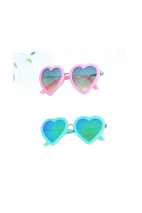 GALPADA 2 Pièces Lunettes De Soleil Femme Lunettes De Costume De Fête Lunettes De Soleil Mode Pour Enfants Lunettes De Soleil