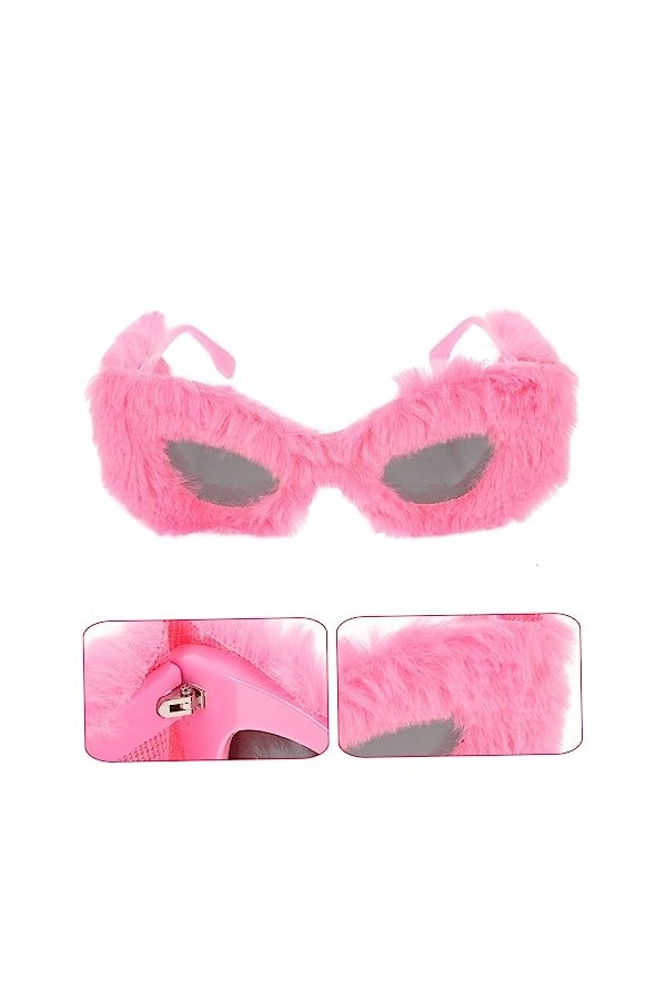 GALPADA 2 Pièces Lunettes En Peluche Lunettes De Soleil Oeil De Chat Des Lunettes De Soleil Lunettes De Soleil Femme Tendance