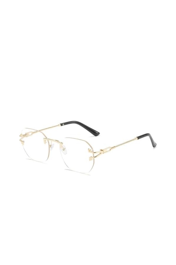 MUTYNE Lunettes de soleil sans monture de mode de luxe femmes hommes lunettes de soleil en métal UV400 nuances lunettes, 07, 