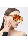 MUTYNE Lunettes de soleil surdimensionnées pour femmes, noires, carrées, rétro, à grande monture, Vintage, unisexe, C11, tail
