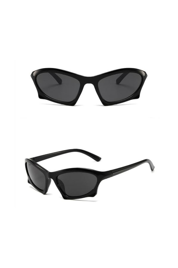 Équitation Moto Hommes Lunettes de Soleil Sports de Plein Air Cyclisme Cadre Noir Lunettes Coupe-Vent Résistant à la Lumière 
