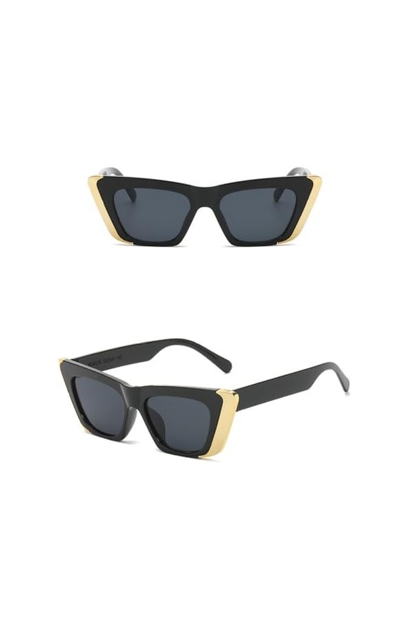 MUTYNE Lunettes de Soleil carrées de Mode Femmes Luxe en métal Homme/Femme Lunettes de Soleil œil de Chat Classique Vintage U