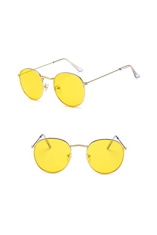 Lunettes de soleil miroir de luxe femmes/hommes dame lunettes de soleil rondes classiques UV400 extérieur Oculos De Sol Gafas