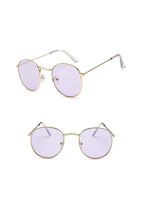 Lunettes de soleil miroir de luxe femmes/hommes dame lunettes de soleil rondes classiques UV400 extérieur Oculos De Sol Gafas