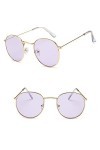 Lunettes de soleil miroir de luxe femmes/hommes dame lunettes de soleil rondes classiques UV400 extérieur Oculos De Sol Gafas