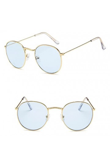 Lunettes de soleil miroir de luxe femmes/hommes dame lunettes de soleil rondes classiques UV400 extérieur Oculos De Sol Gafas