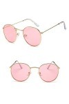 Lunettes de soleil miroir de luxe femmes/hommes dame lunettes de soleil rondes classiques UV400 extérieur Oculos De Sol Gafas