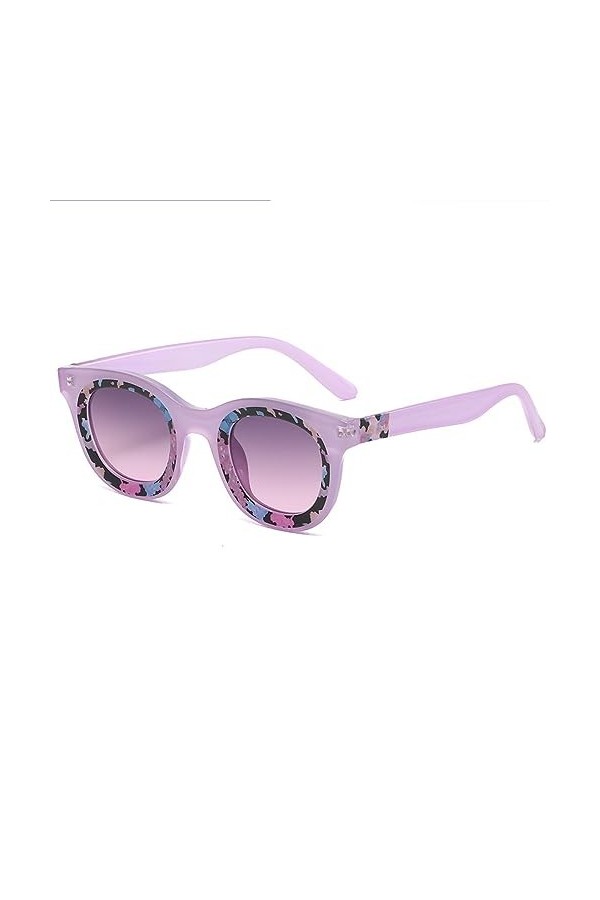 MUTYNE Mode lunettes de soleil rondes femmes rétro gelée couleur lunettes de soleil Vintage Lady dégradé violet nuances UV400