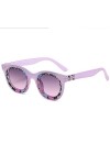 MUTYNE Mode lunettes de soleil rondes femmes rétro gelée couleur lunettes de soleil Vintage Lady dégradé violet nuances UV400