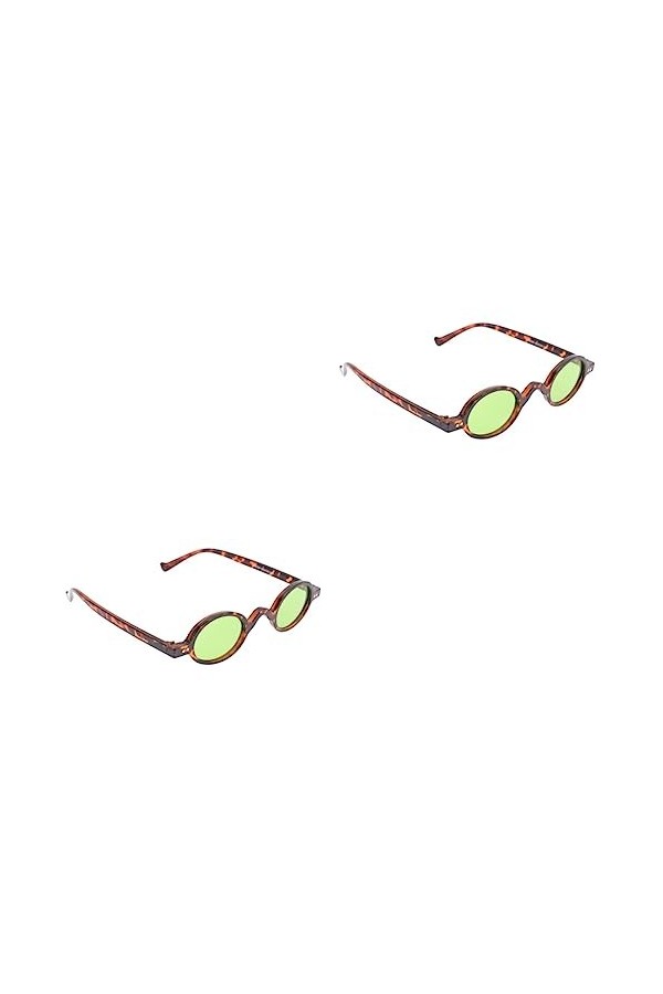 Adorainbow 2 Paires Lunettes De Soleil Vintage Lunettes De Soleil De Mode Pour Femmes Lunettes De Soleil Petit Cercle Hommes 